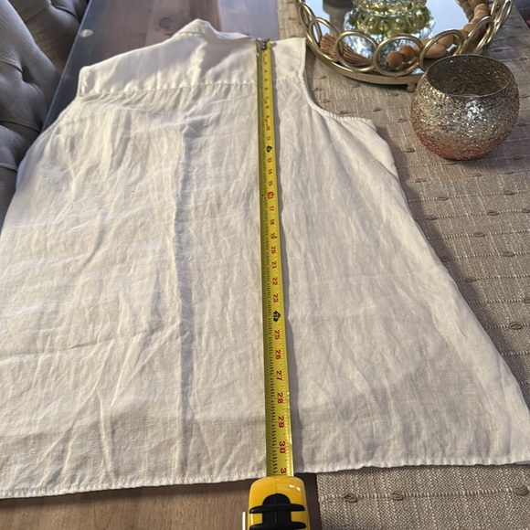 J Jill  White Linen button down tunic Size XL - Picture 7 of 7